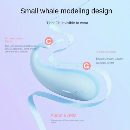 Wireless Bluetooth Control Cute Whale Vibrator - Waterproof, Strong Vibrations, App Controlled