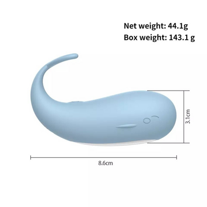 Wireless Bluetooth Control Cute Whale Vibrator - Waterproof, Strong Vibrations, App Controlled