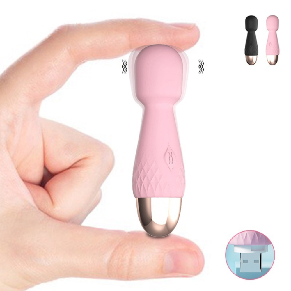 Mini Magic Medical Silicone  10 Modes Wand Vibrators Clitoris G-Spot Stimulator