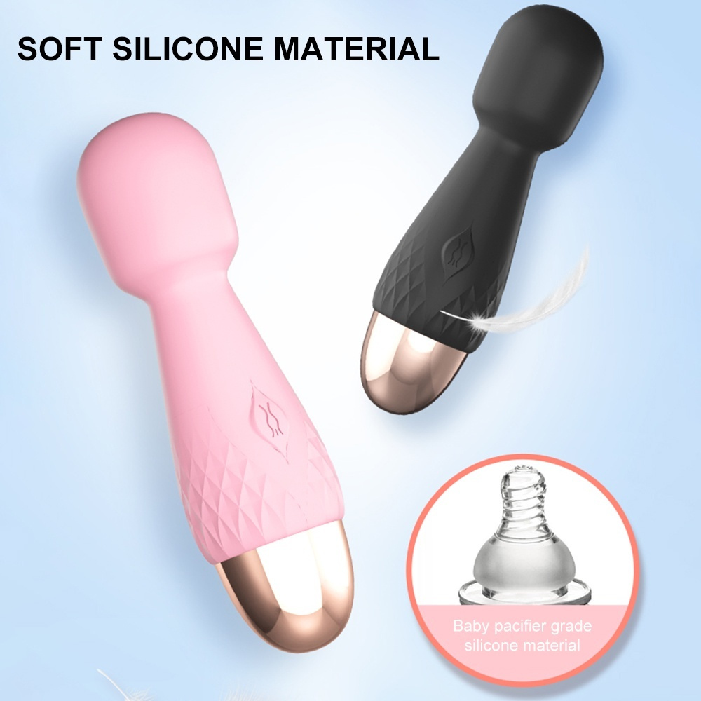 Mini Magic Medical Silicone  10 Modes Wand Vibrators Clitoris G-Spot Stimulator