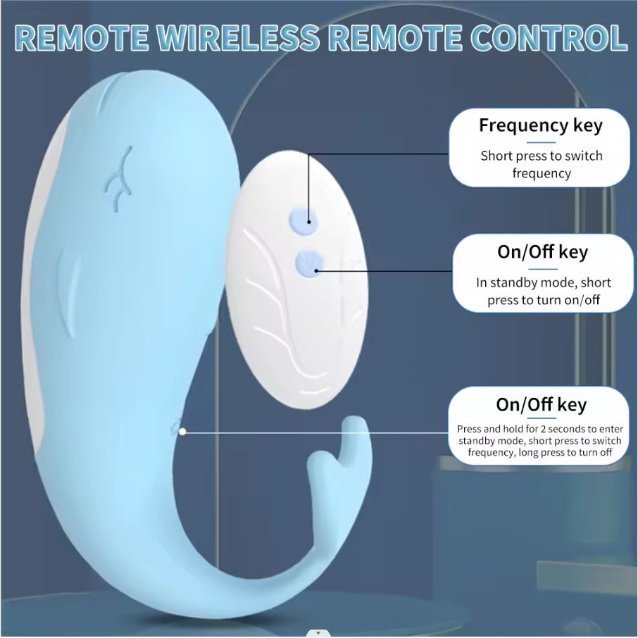 Best-selling Remote Whale Vibrator, remote-controlled, waterproof, and rechargeable for couples and solo play