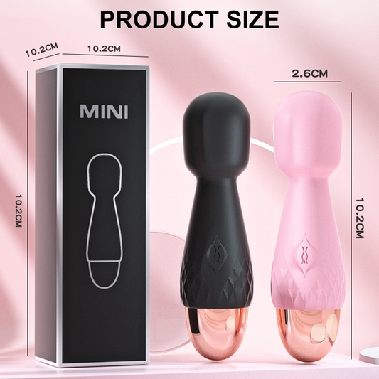 Mini Magic Medical Silicone  10 Modes Wand Vibrators Clitoris G-Spot Stimulator