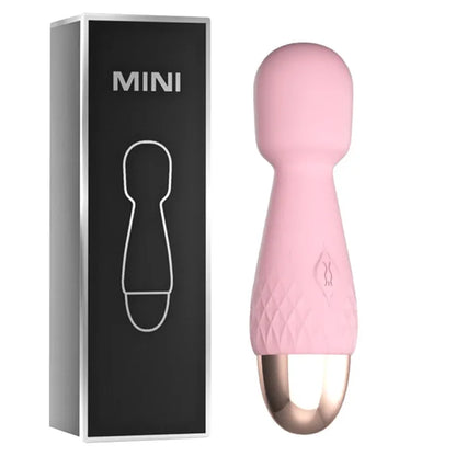 Mini Magic Medical Silicone  10 Modes Wand Vibrators Clitoris G-Spot Stimulator