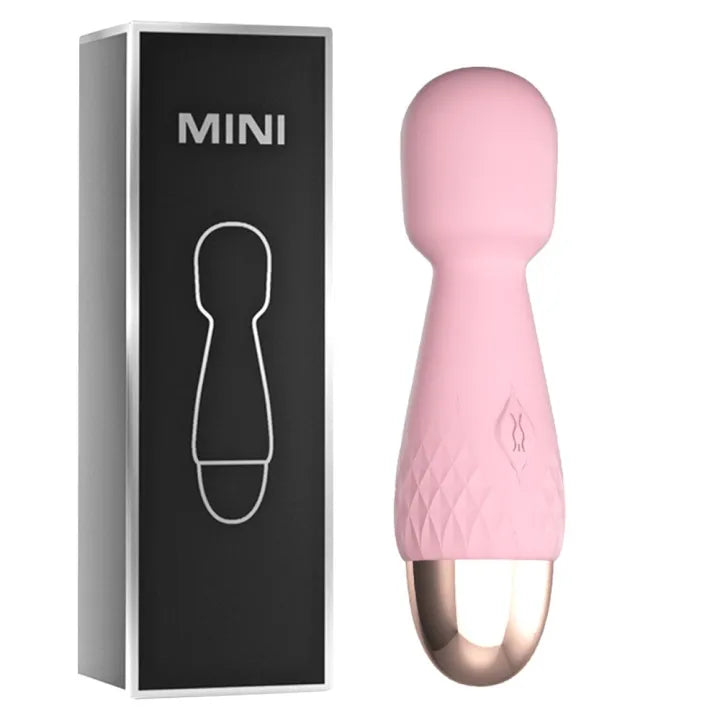 Mini Magic Medical Silicone  10 Modes Wand Vibrators Clitoris G-Spot Stimulator